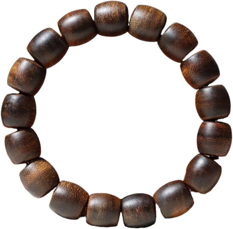 Agarwood 12mm×17pcs Fusen Red Earth Agarwood Drum Beads Nine Points Sinking Buddha Beads