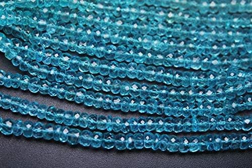 14 Inches Super AAA- Sky Green Blue Apatite Size 4.5-5mm Code-HIGH-65003