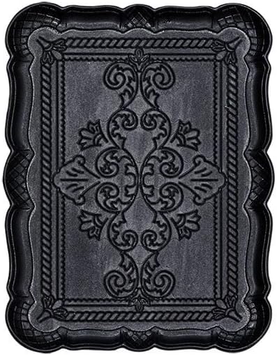 Cafeteria Tray Black and White Gray Wooden Tray Entrance Retro Key Storage Tray Totem Print Dining Tray Desktop Storage Tray Serving Trays(C,Medium)