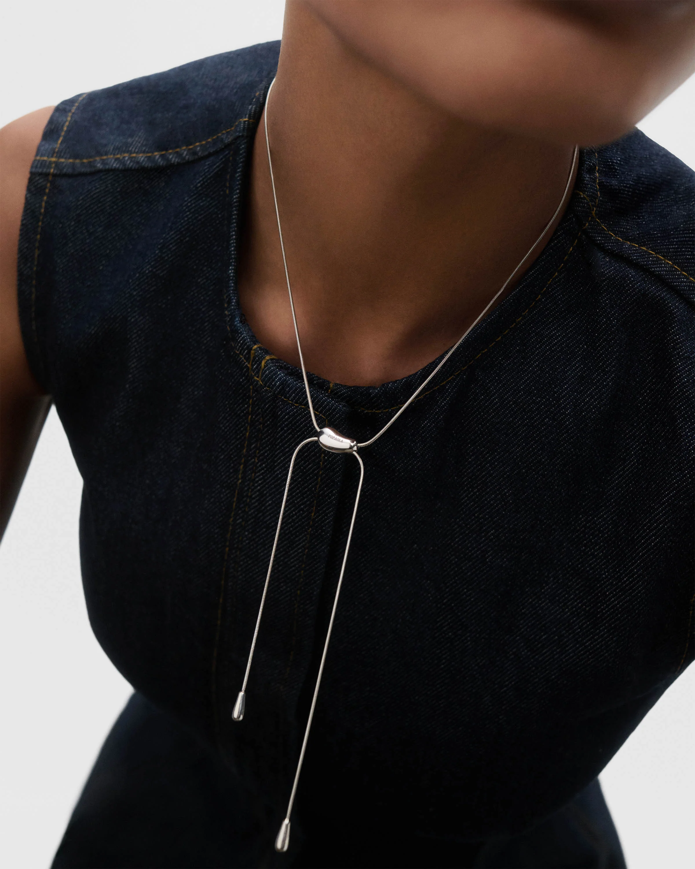 Rodeo Silver Slider Necklace