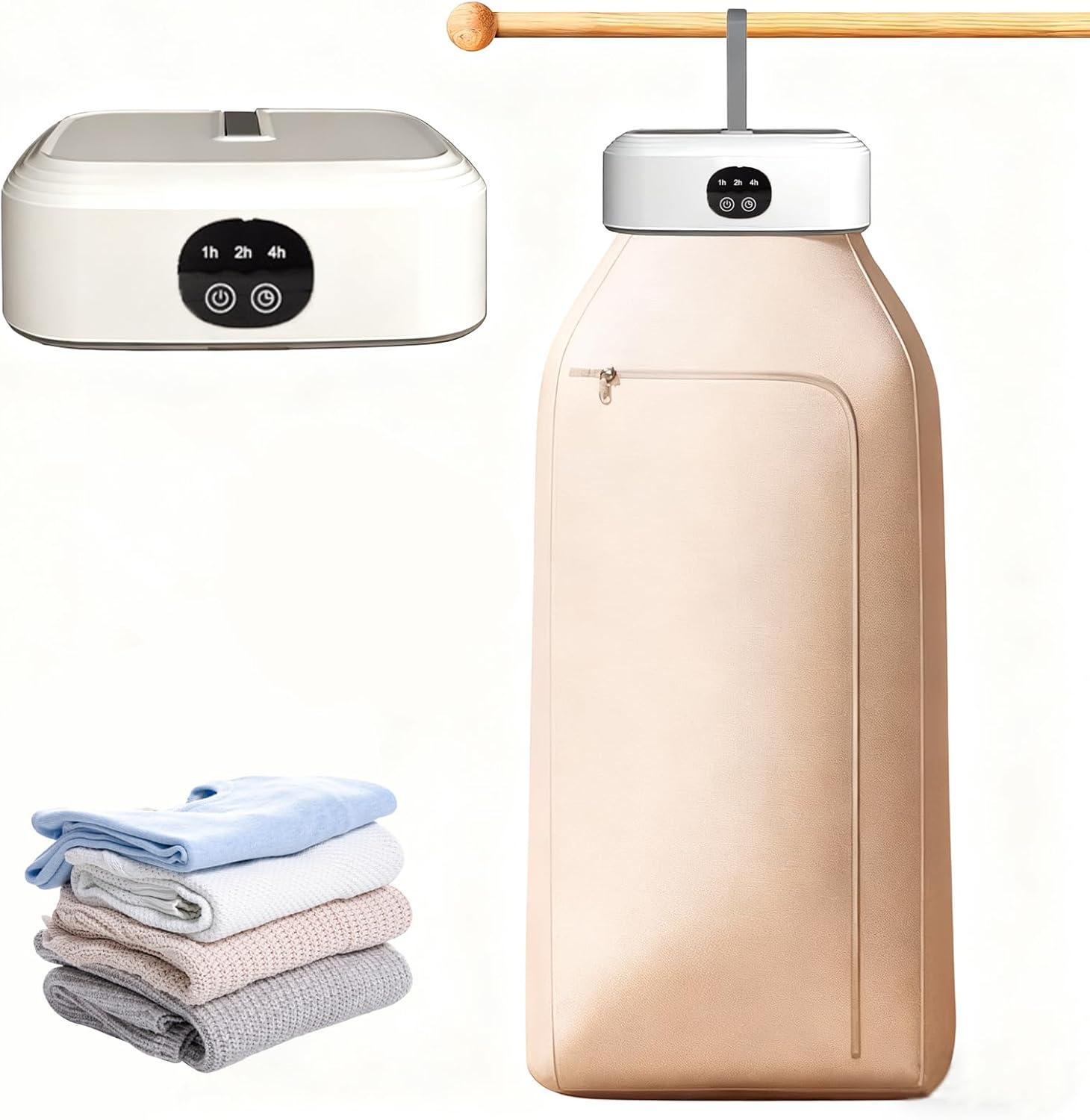 Portable Clothes Dryer, Mini Laundry Dryers with Timer Function & Dry Bag Travel Compact Dryer Machine for Apartment Hotel RV Travel