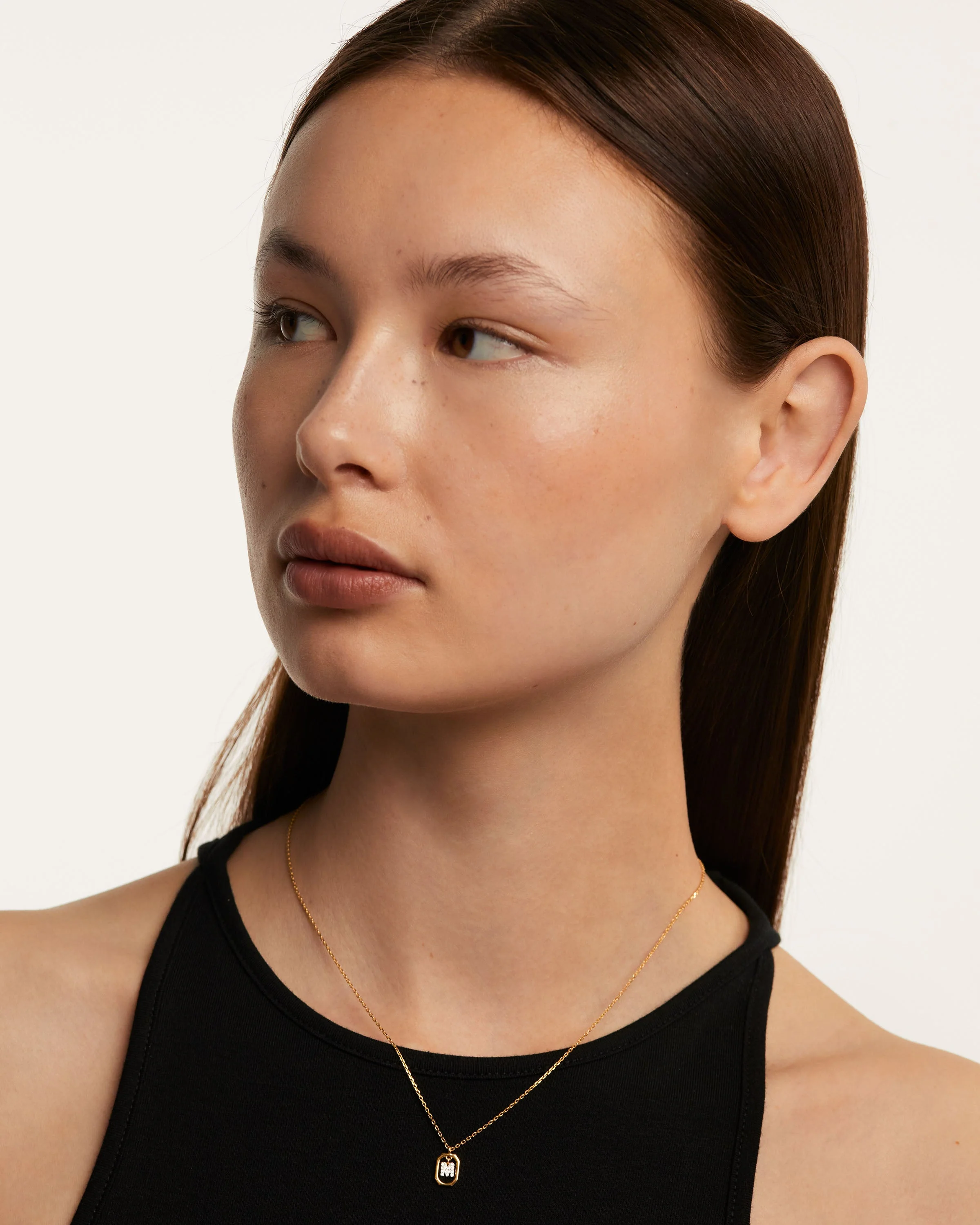 Mini Letter M Necklace