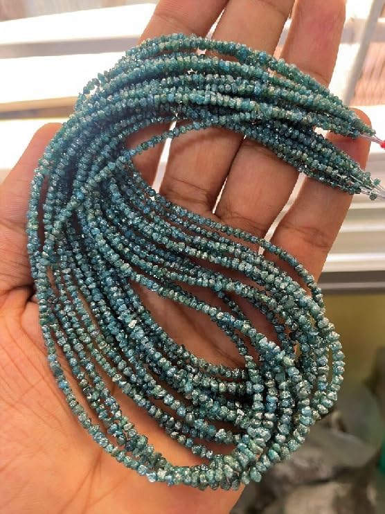 Natural Raw Blue Diamond Uncut Beads 3-3.5 mm Blue Diamond Beads Uncut Diamond Beads Blue Diamond Beads Round Shaped Beads