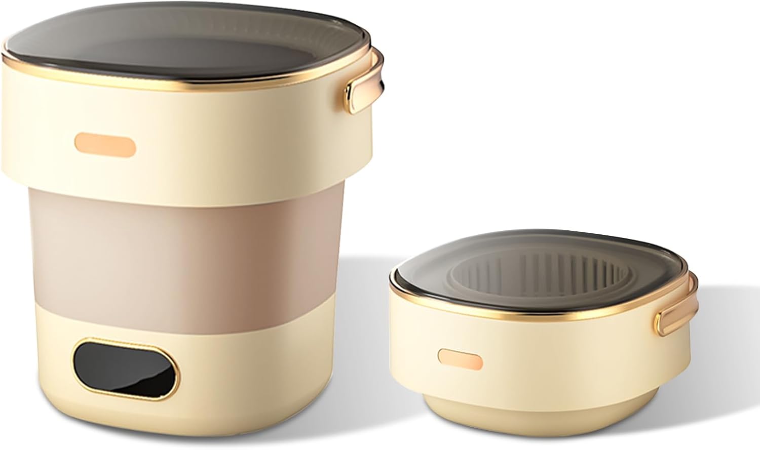 13L Portable Washer, With 3 Cleaning Modes, Mini Washing Machine- for Small Clothes, Underwear, Baby Clothe, Socks, Foldable Washing Machine, for Apartment&Home&Camping&Travel, Beige