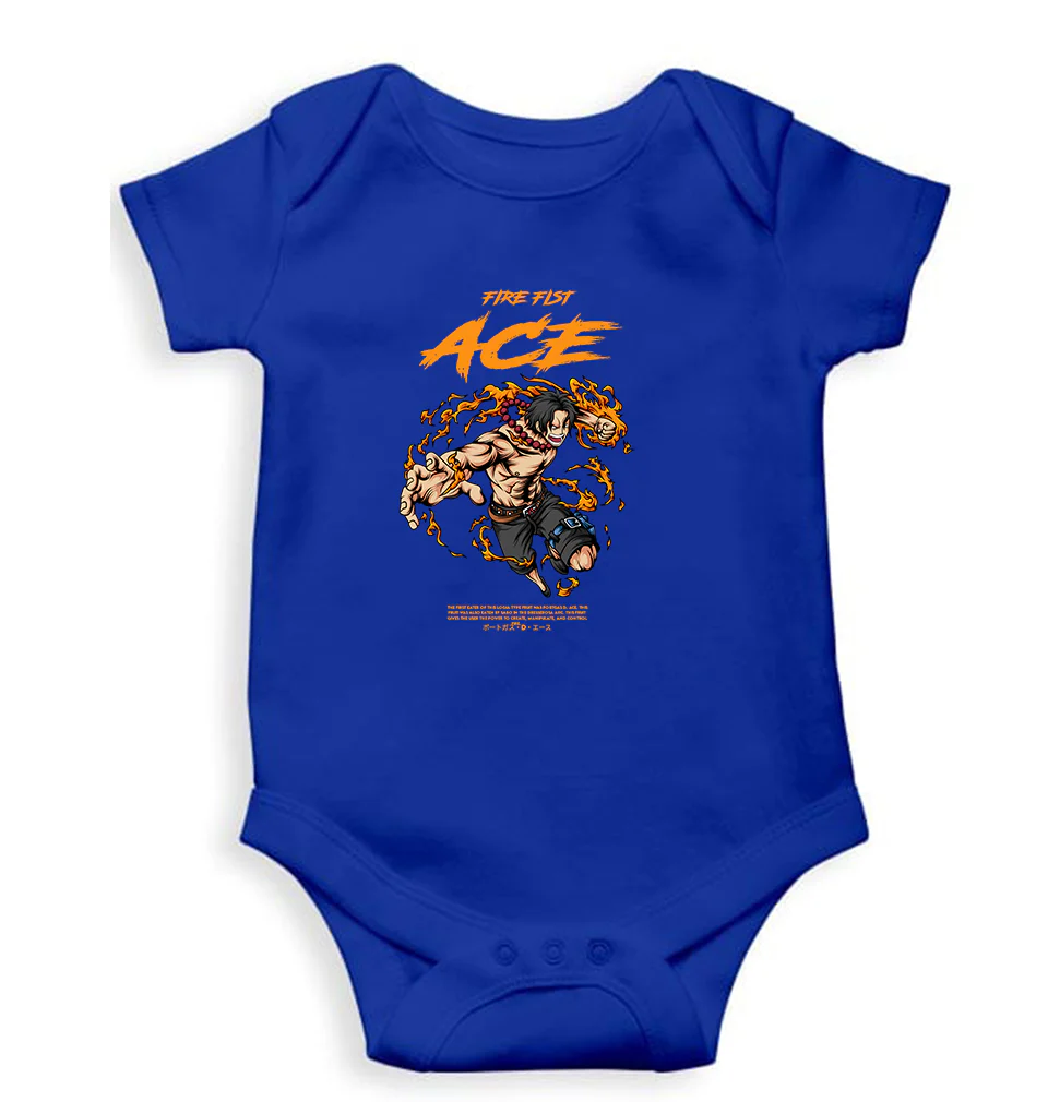 ACE - ONE PIECE Anime Romper For Baby Boy/Girl