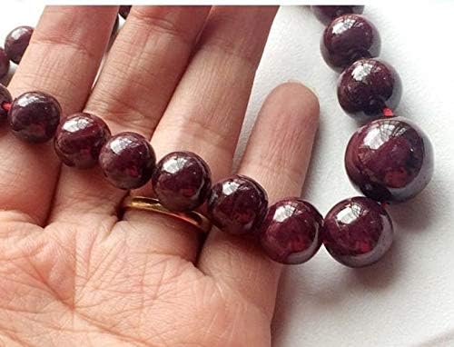 Ruby Round Beads Necklace, Original Ruby Round Balls, Ruby Necklace, 9mm to 17mm Plain Ruby Beads, 10 Inch Strand
