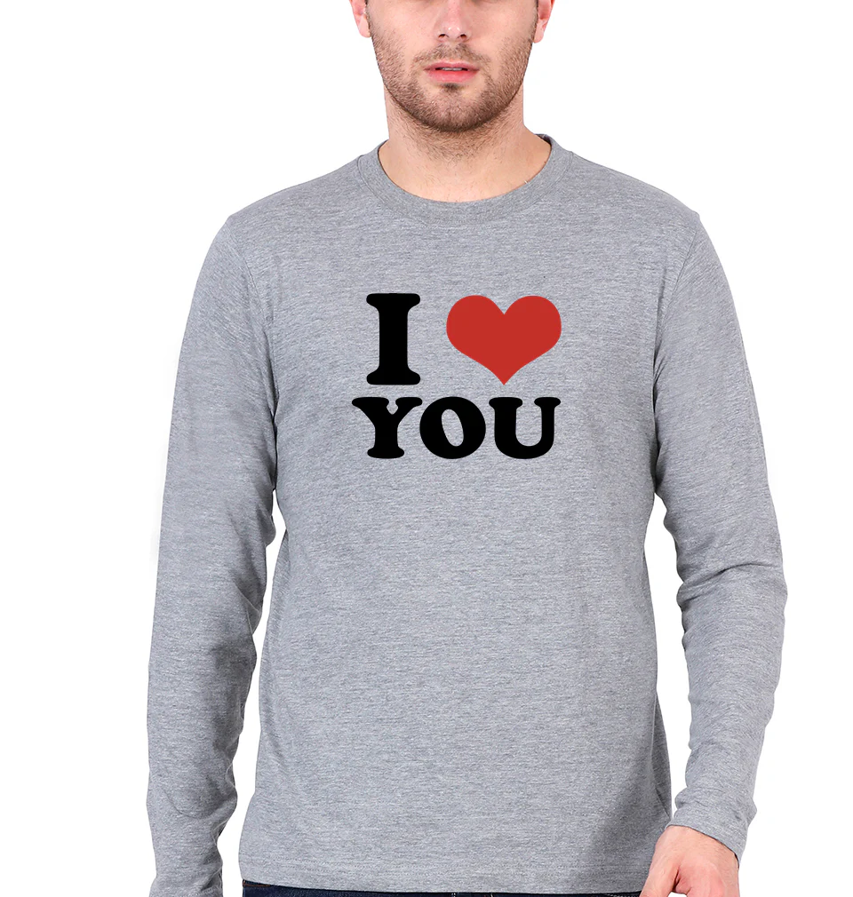 I LOVE YOU Full Sleeves T-Shirt for Men