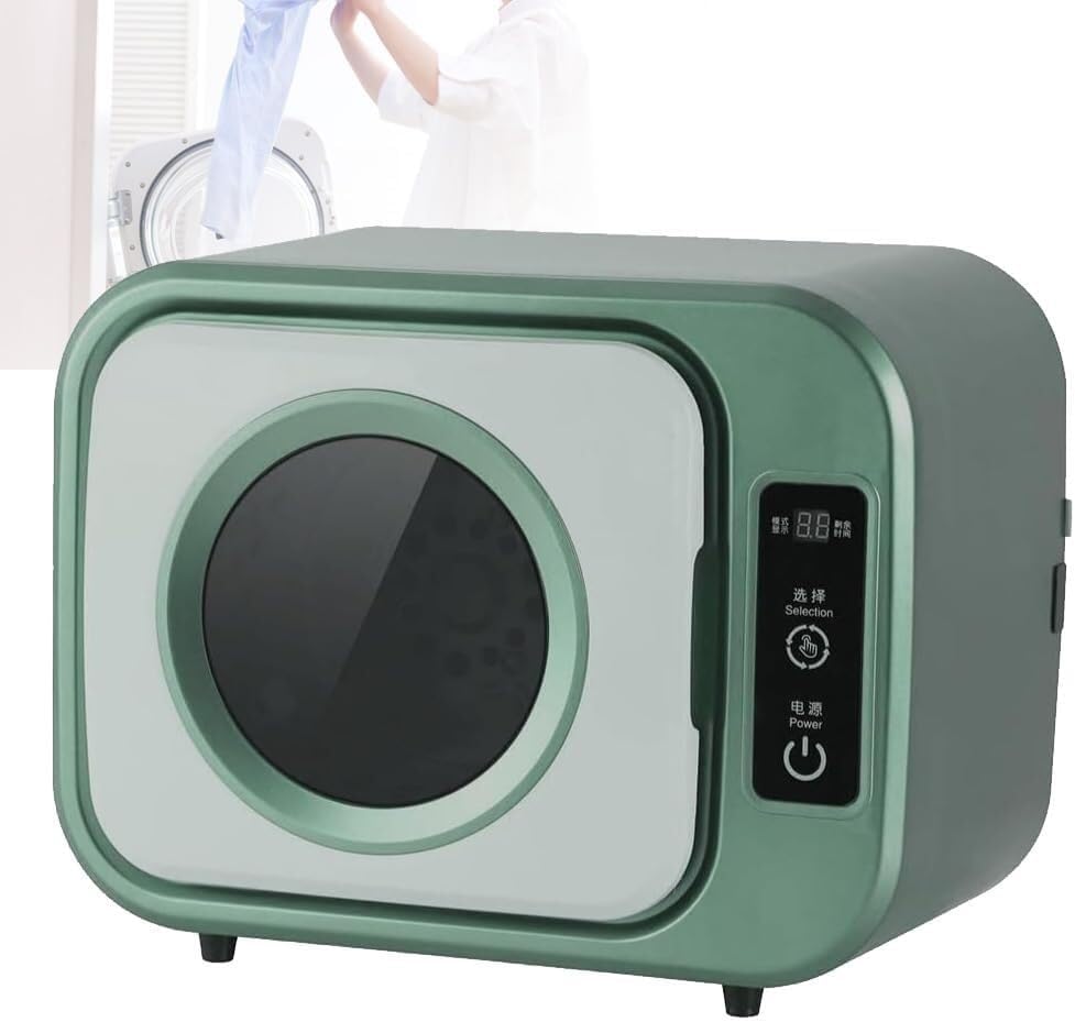 Mini Electric Portable Clothes Dryer, Small Compact Tumble Laundry Dryer for Home, Low Noise, Freestanding Table top Dryer(A)