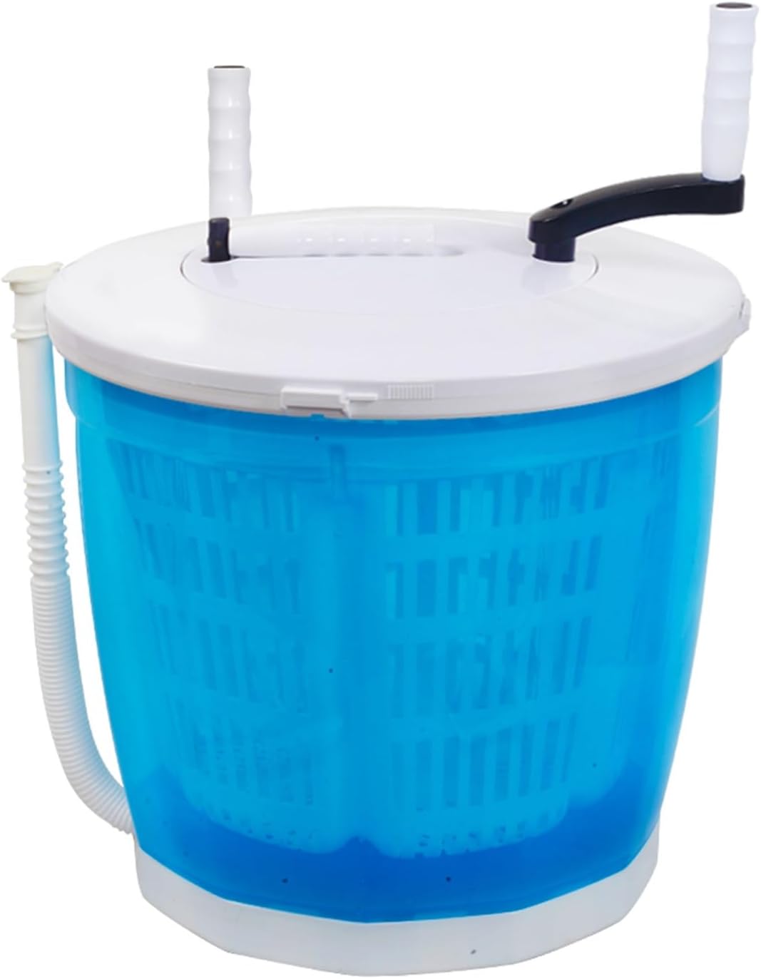 Portable Travel Washing Machine Outdoor Mini Laundry Washer Manual Hand Clothes Washer with High-Speed Drain and Extension Hose