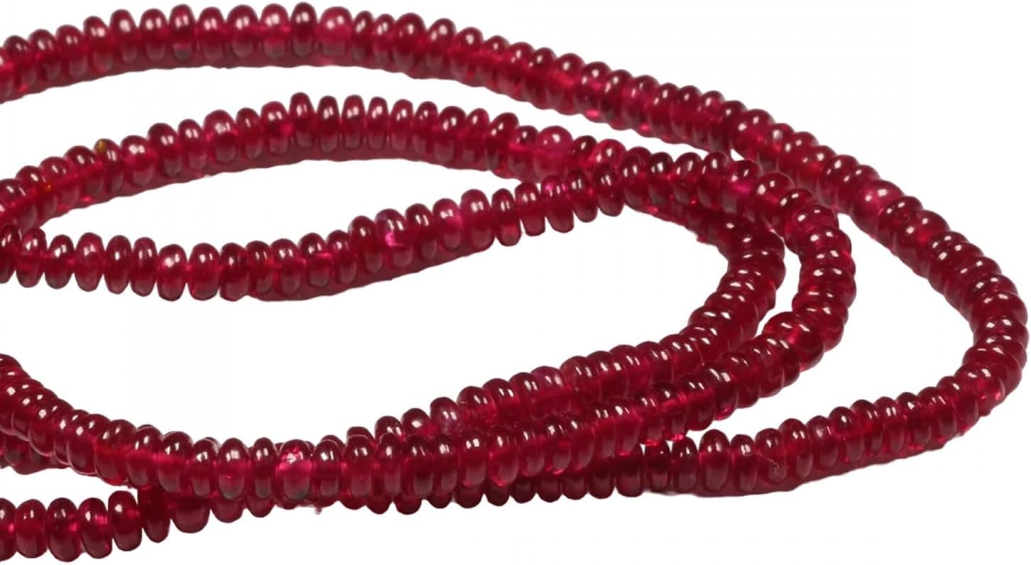 1 Strand AAA Red Ruby 2.5mm Smooth Rondelles 13