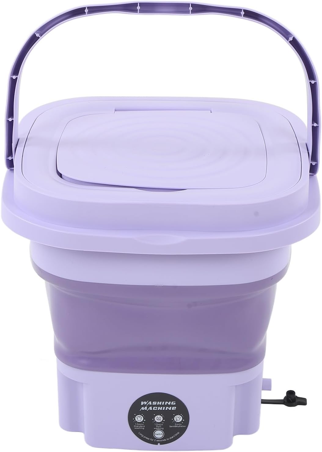 Portable Washing Machine, 8L Capacity Foldable Mini Washing Machine Small Washer, Bucket Washer and Spin Dryer Deep for Underwear, Socks for Apartment, Travel, (US Plug