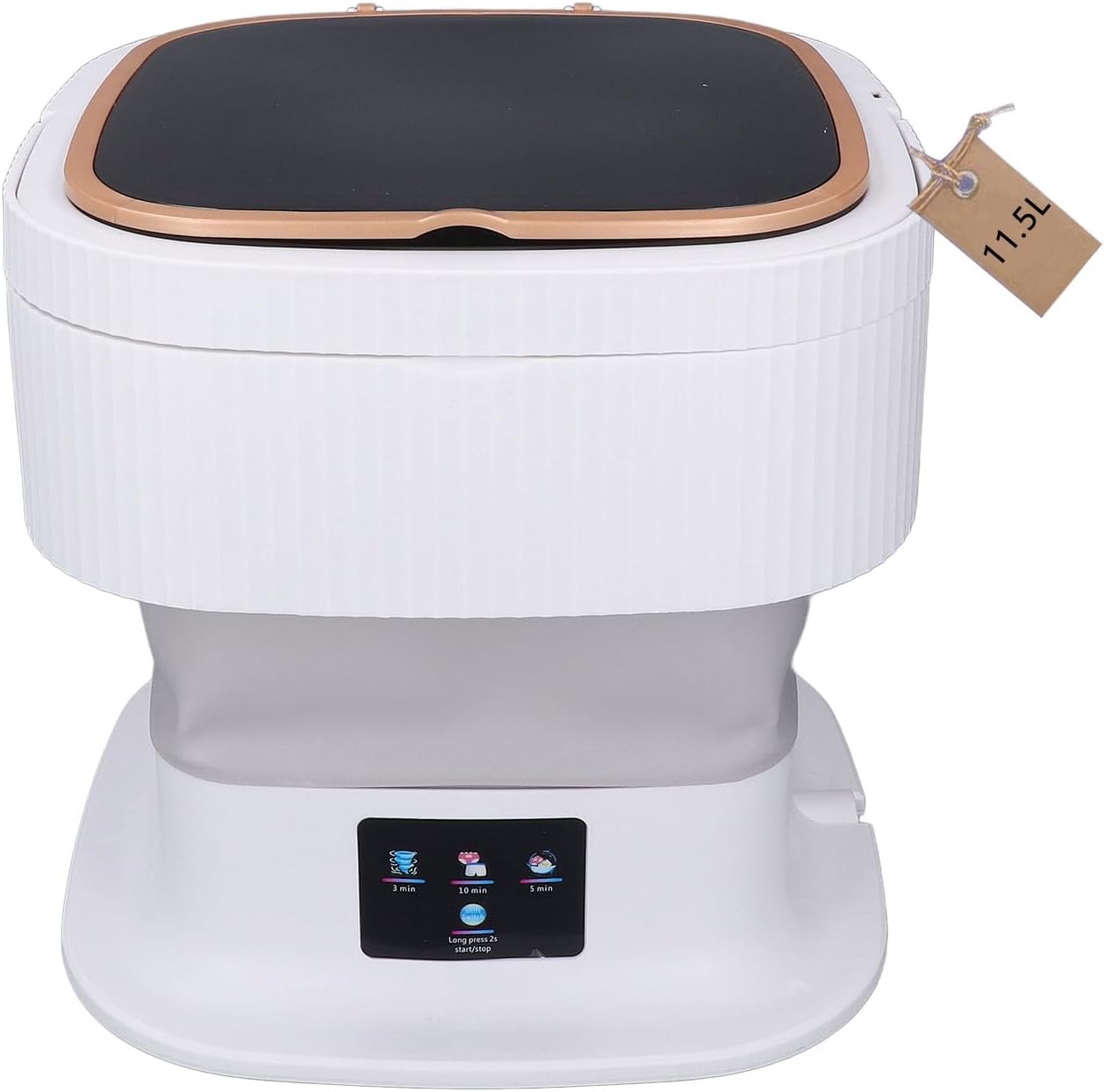 Portable Washing Machine, 11.5L Large Capacity 3 Timer Modes Mini Foldable Washer For Washing Small Items Such As Baby Clothes, Underwear Or Socks (Gray)