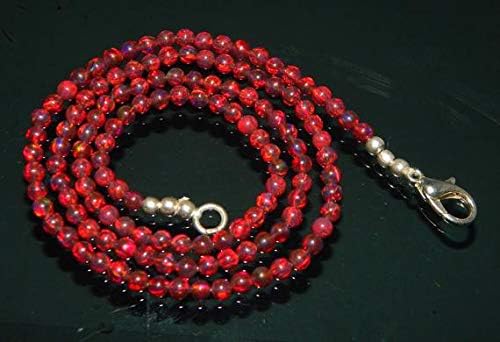 ethiopian red jelly opal round beads strand size 3 mm loose semiprecious 17''