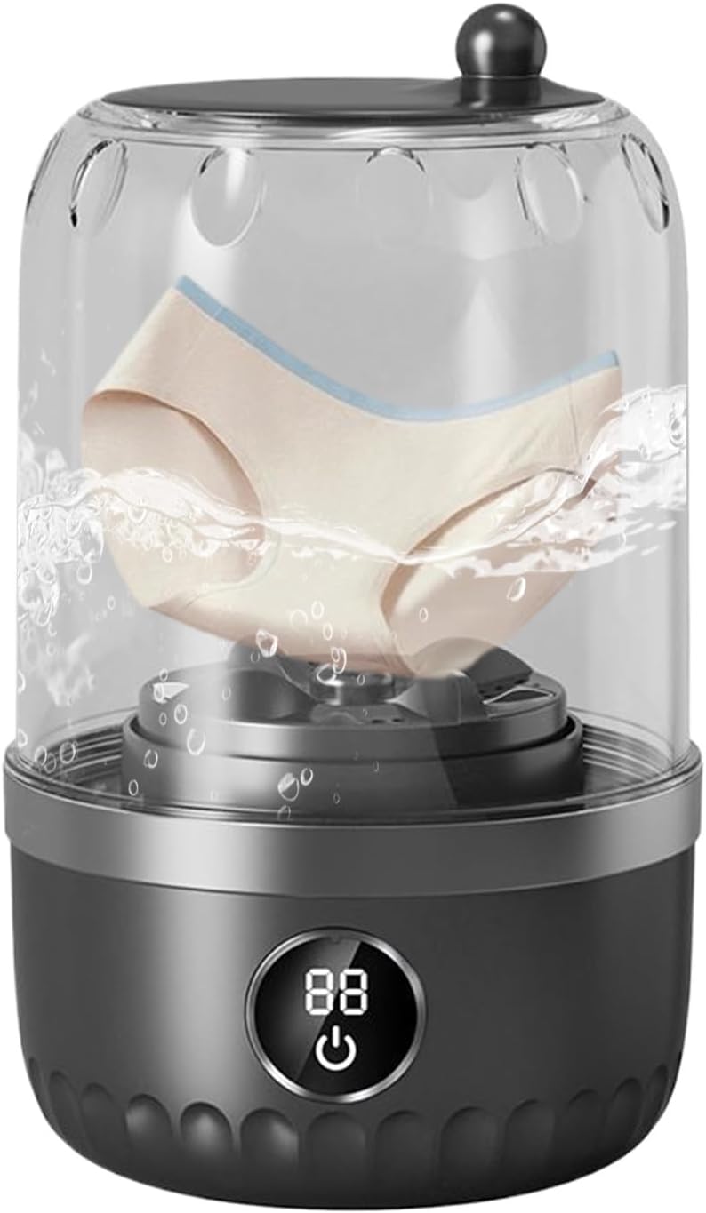 Portable Washer - 537g Mini Laundry Appliance, Lightweight 1l Clothes Cleaner, 2400mah Energy-Efficient Washing Device, 3-5 Hours Charge Spin Cleaning Machine | Travel Dorm Apartment Camping