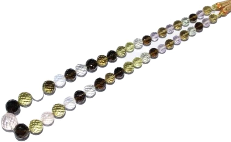 13 inch Strand of Natural gem Multi Gemstone, 9-14mm Round Faceted Beads for DIY Jewelry Making. | Beads_05462