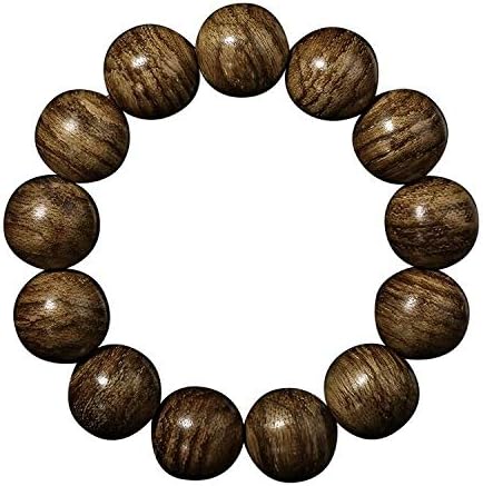 GLW Tarakan Genuine Natural Wild Agarwood Aloewood 15mm Malas Prayer beads #4942
