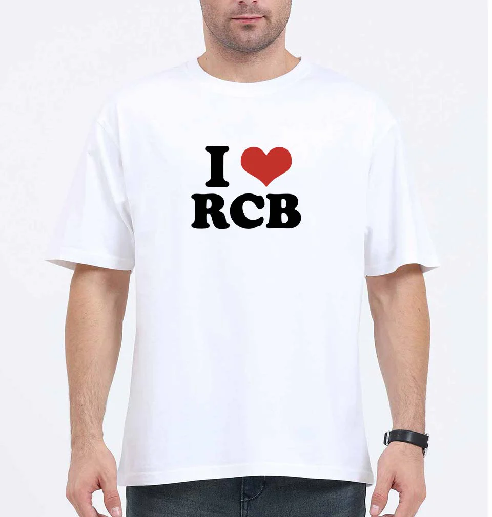 I LOVE RCB Oversized T-Shirt for Men