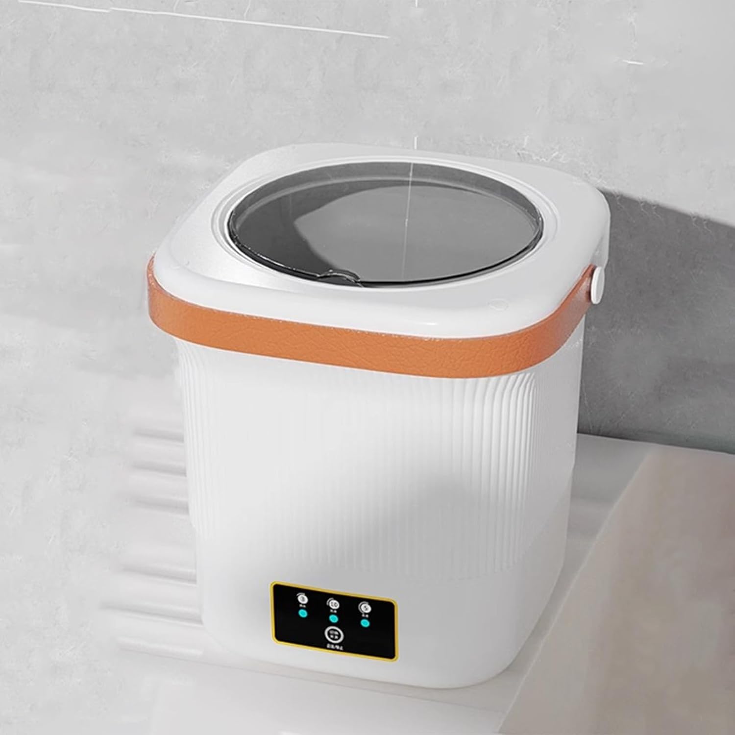 Portable Washing Machine 12L, Mini Washer with Spin Basket, Can Be Used For Underwear, Socks, Saliva Towels, Suitable for Apartments, Hotels, and Travel(White)