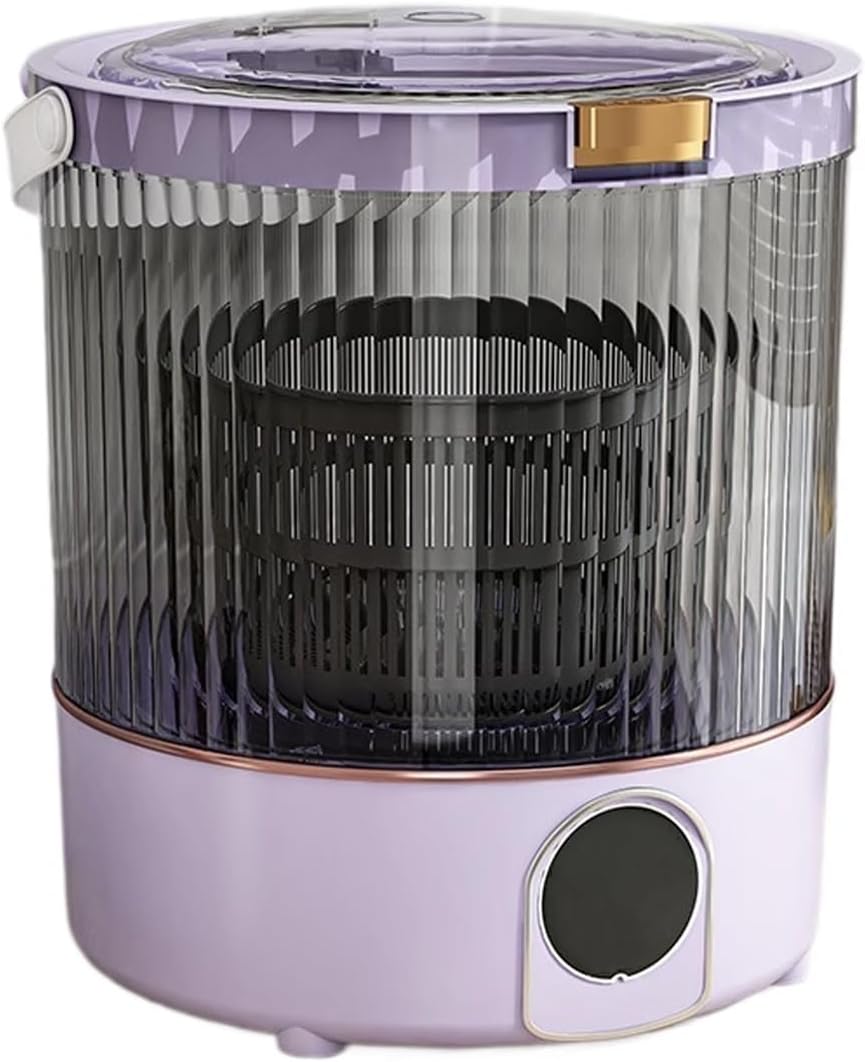 Portable Mini Washing Machine, 12L Large Capacity For Efficient Cleaning With Spin Basket, Laundry Machine And Drying For Apartments,Dorm,RV,Travel(Size:11.81 * 13.78in,Color:purple)