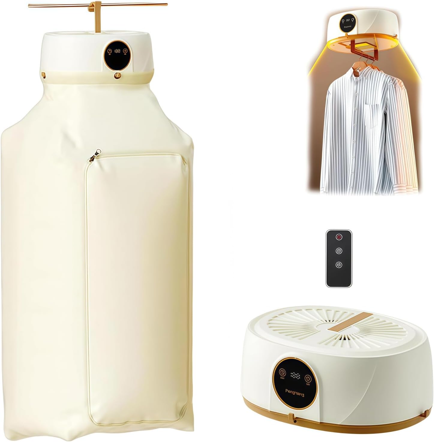 Portable Clothes Dryer,2026 New Mini Laundry Dryers With Remote Control,Garment Steamer & Folding System Suitable For Travel, Home Or Apartment