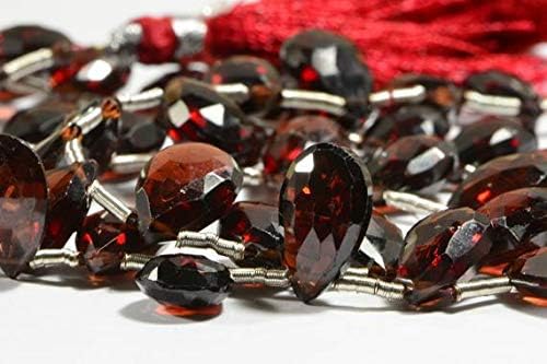 garnet faceted 2 beads natural jewelry making supplies 11x8x5mm to 10.5x7.7x5mm