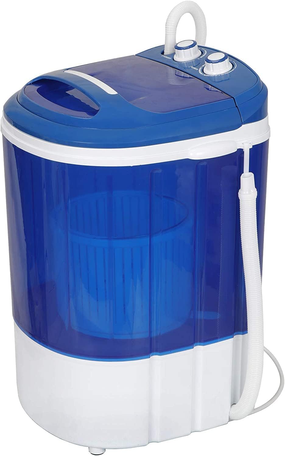 Portable Washing Machine Mini Washer with Spin Dryer 8lbs Washing Capacity, Durable Energy Saving, Rotary Controller, Compact Laundry Washer for RV, Apartments, Dorms,Kitchen, Blue