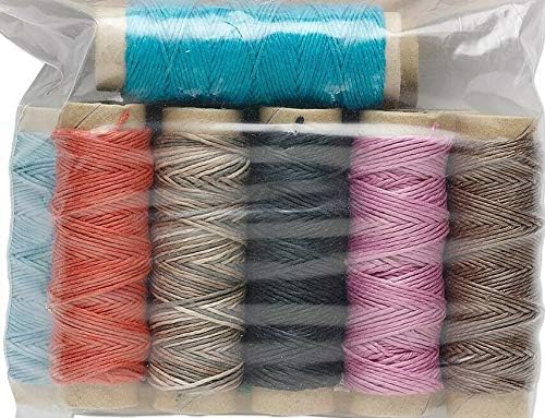 12x29 Foot Assorted 3 Ply Spools 0.5mm Hemp Cord with 10lb Test Strength