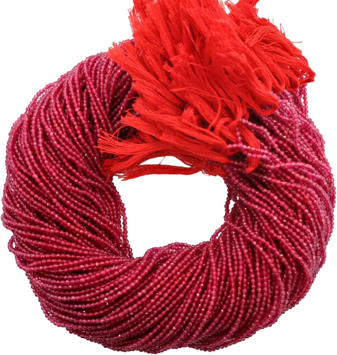 Natural Ruby Quartz Round Shape Faceted Loose Gemstone Beads 2mm 50 Strand 13