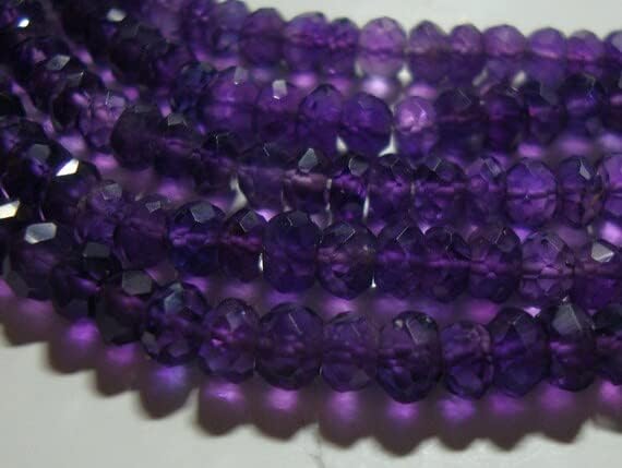 Gorgeous Royal Purple Amethyst Organic Rondelle, 2x13 Full Strand, 3-3.5mm