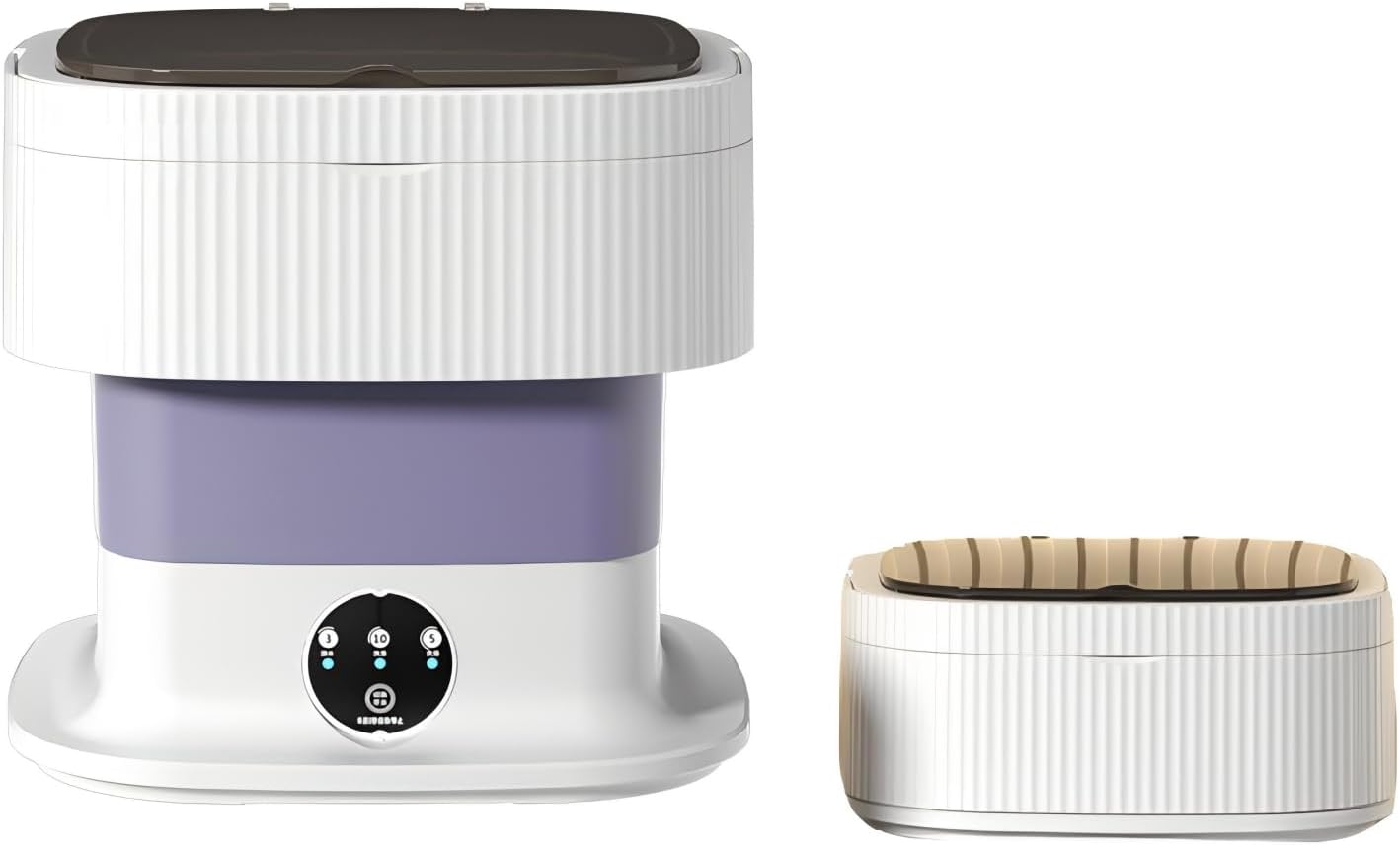 Portable Washing Machine,Mini 10L/8L Foldable Washer and Dryer with Spin Basket,Small Washer with Upgraded Capacity,Small Laundry for Travel,Sutiable for Underwear,Baby Clothes,Socks (Purple, 10L)