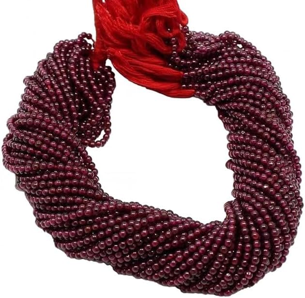 Garnet Smooth Round Beads, Natural Garnet Beads Grade Beads 2.5 mm 13 Inch lot of 10 Strands CHIK-STRD-94994
