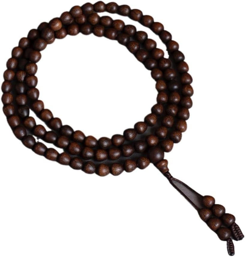 Fusen Red Clay Agarwood Beads 6×6mm*108 Pieces Sweet Plum Aroma, Cooling, Water-Sinking Grade