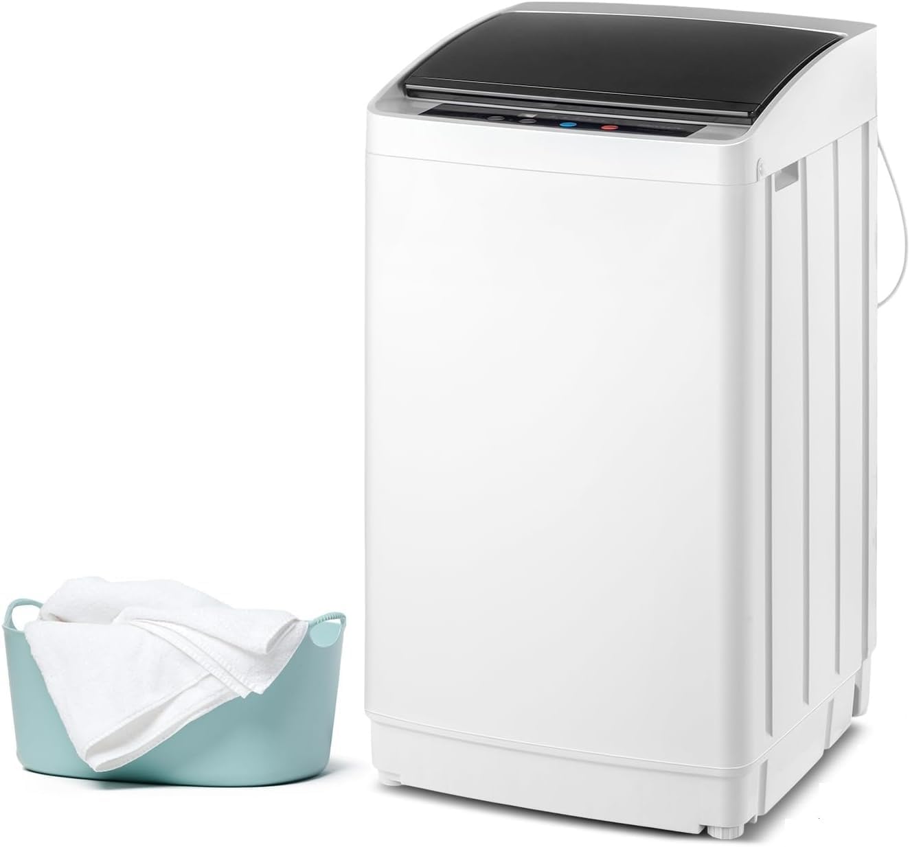 Bonnlo 17.8lbs Fully Automatic Washer, 2 in 1 Portable Washing Machine, Top Load Washer and Spin Dryer Combo with Drain Pump, 8 Washing Programs & 5 Water Level for Home, Apartment