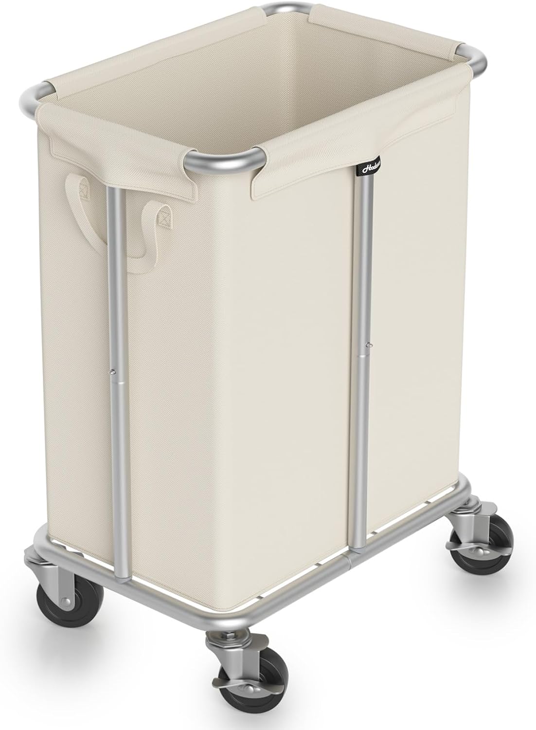 Laundry Basket with Wheels, Rolling Laundry Hamper 170L Large Dirty Clothes Hamper Cart with Metal Frame and Removable Bag, Hampers for Bedroom, Bathroom, and Laundry Room Organization, Beige