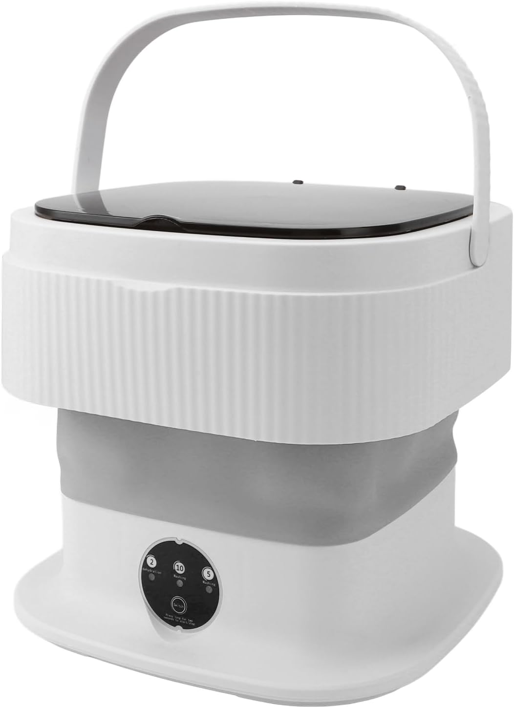 Mini Foldable Washer, Portable Washing Machine with 3 Modes Deep, Large 11L Capacity, Small Laundry for Travel, Apartment, RV (Grey)