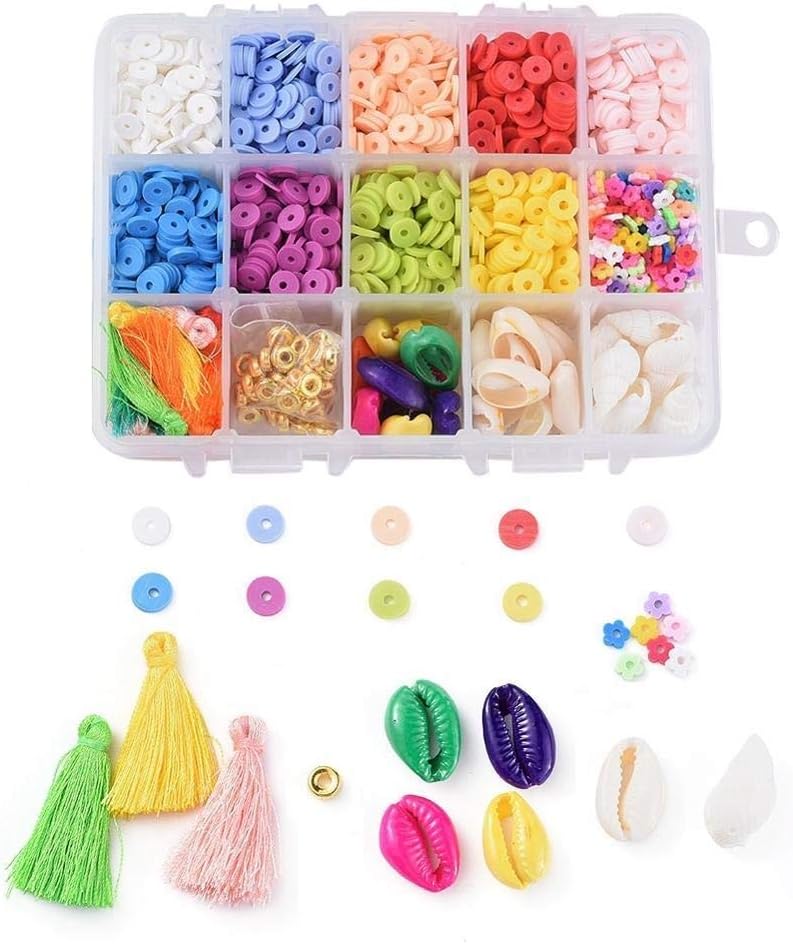 nt Mixed Colors Environmental Handmade Polymer Clay Beads Disc/Flat Round 4 5 6 8mm Heishi Beads for Jewelry Making DIY Hole: 1~2mm D127 (Color : E)