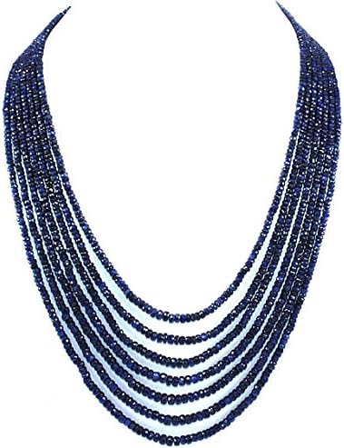Natural Burma Blue Sapphire 7 strands 3-5mm faceted rondelle Beads 24