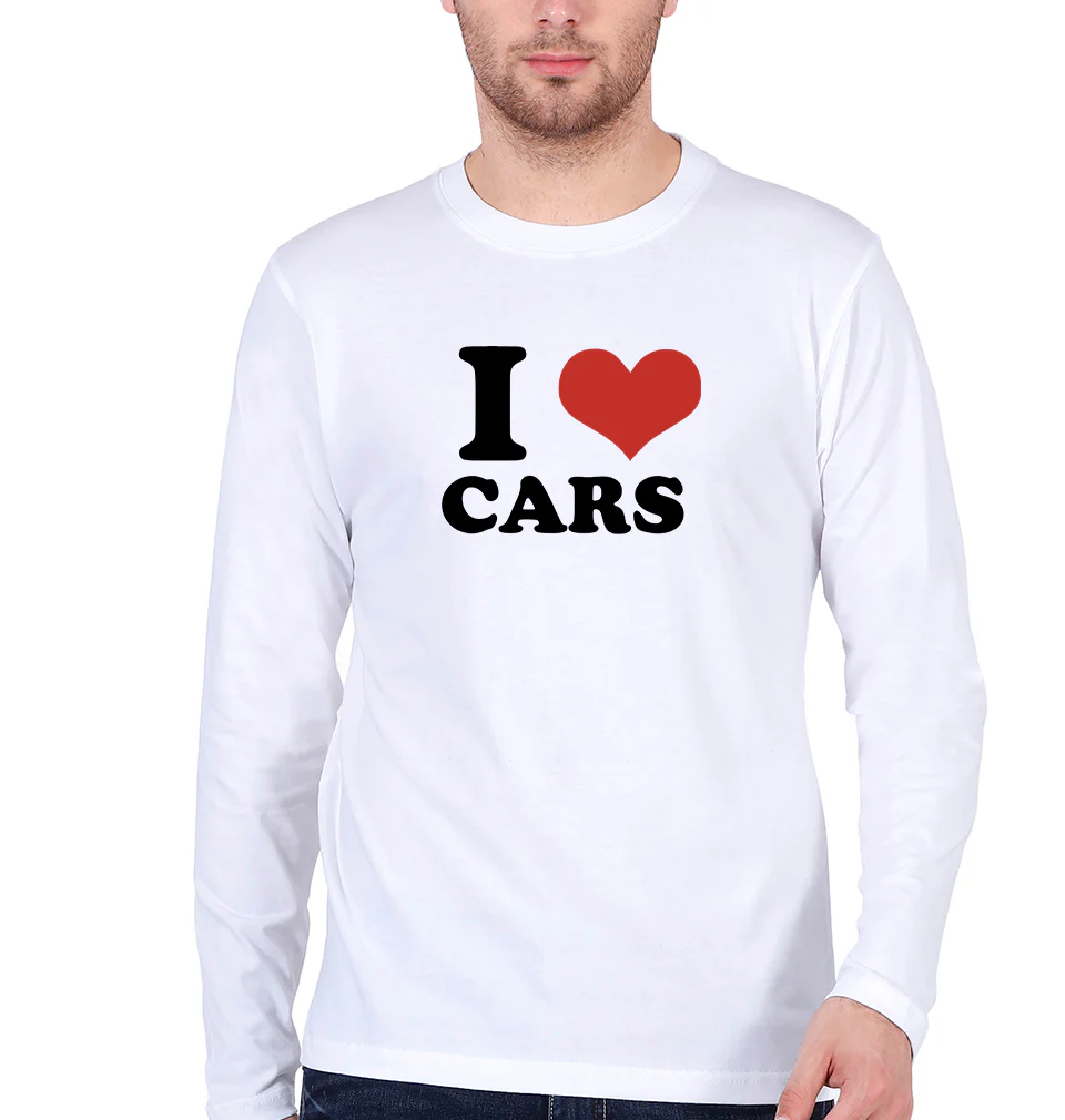 I LOVE CARS Full Sleeves T-Shirt for Men