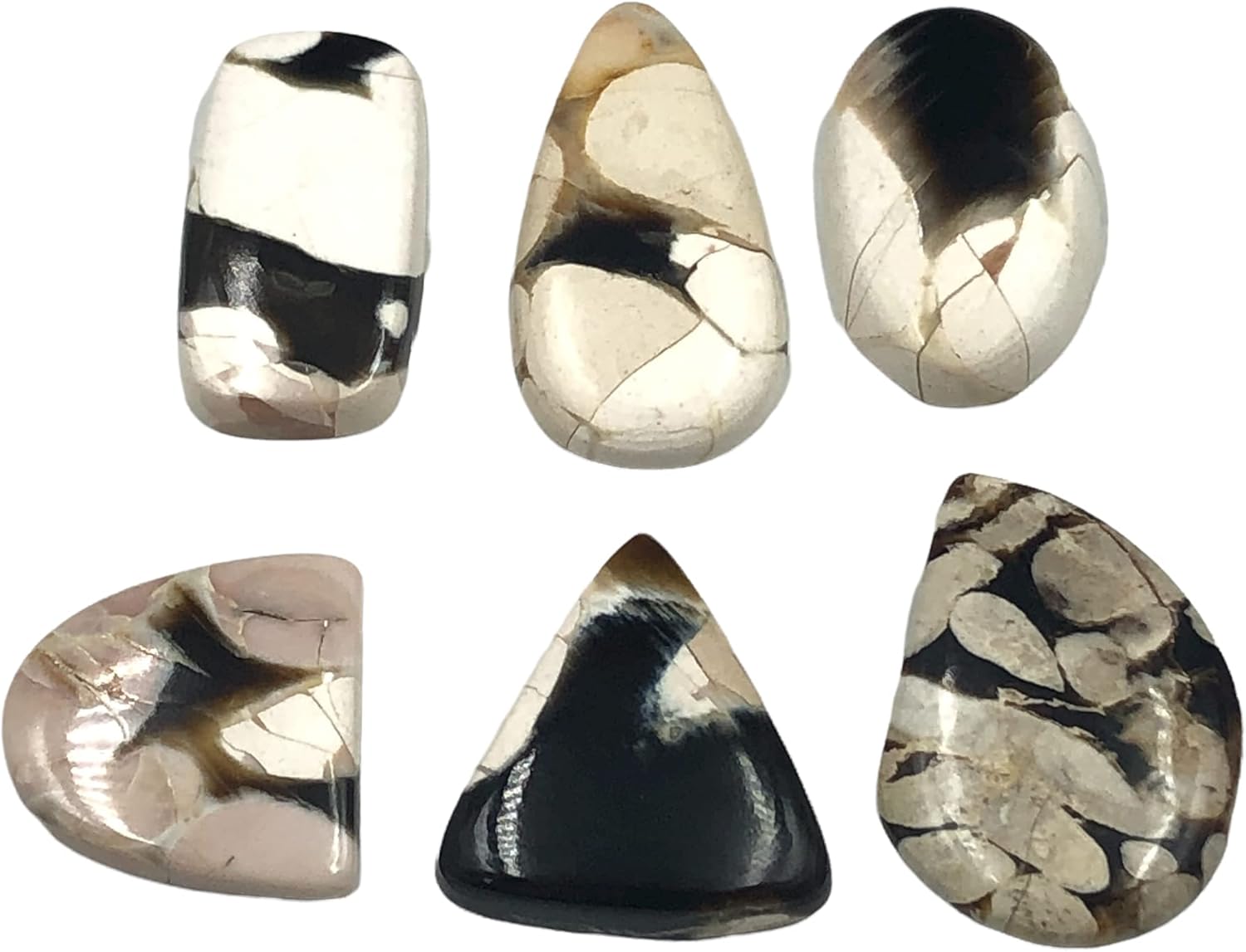 Natural PEANUT WOOD JASPER Gemstone Loose Cabochon Lot For Jewelry Making, Loose Gemstone For Ring, Earring & Pendant Necklace, Jewelry Making Cabochons, Healing Gemstones