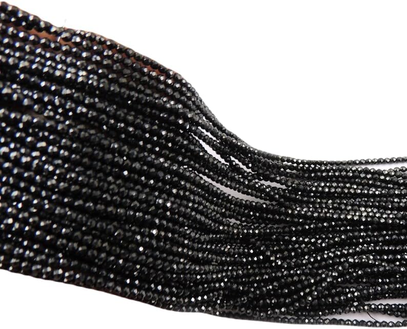 13 inch Strand of Natural gem Hematite, 2mm Rondelle Faceted Beads for DIY Jewelry Making. | Beads_04613