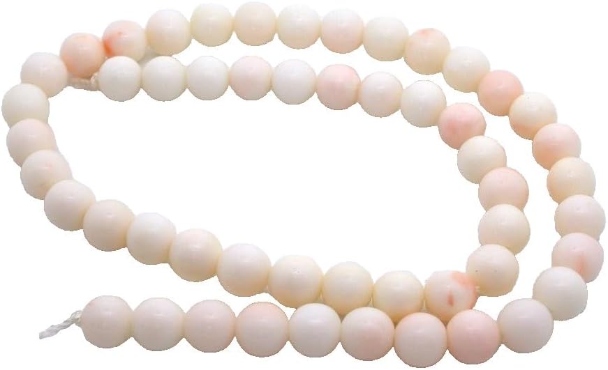 7.5mm to 8mm Round Genuine Italian Angel Skin Coral 15