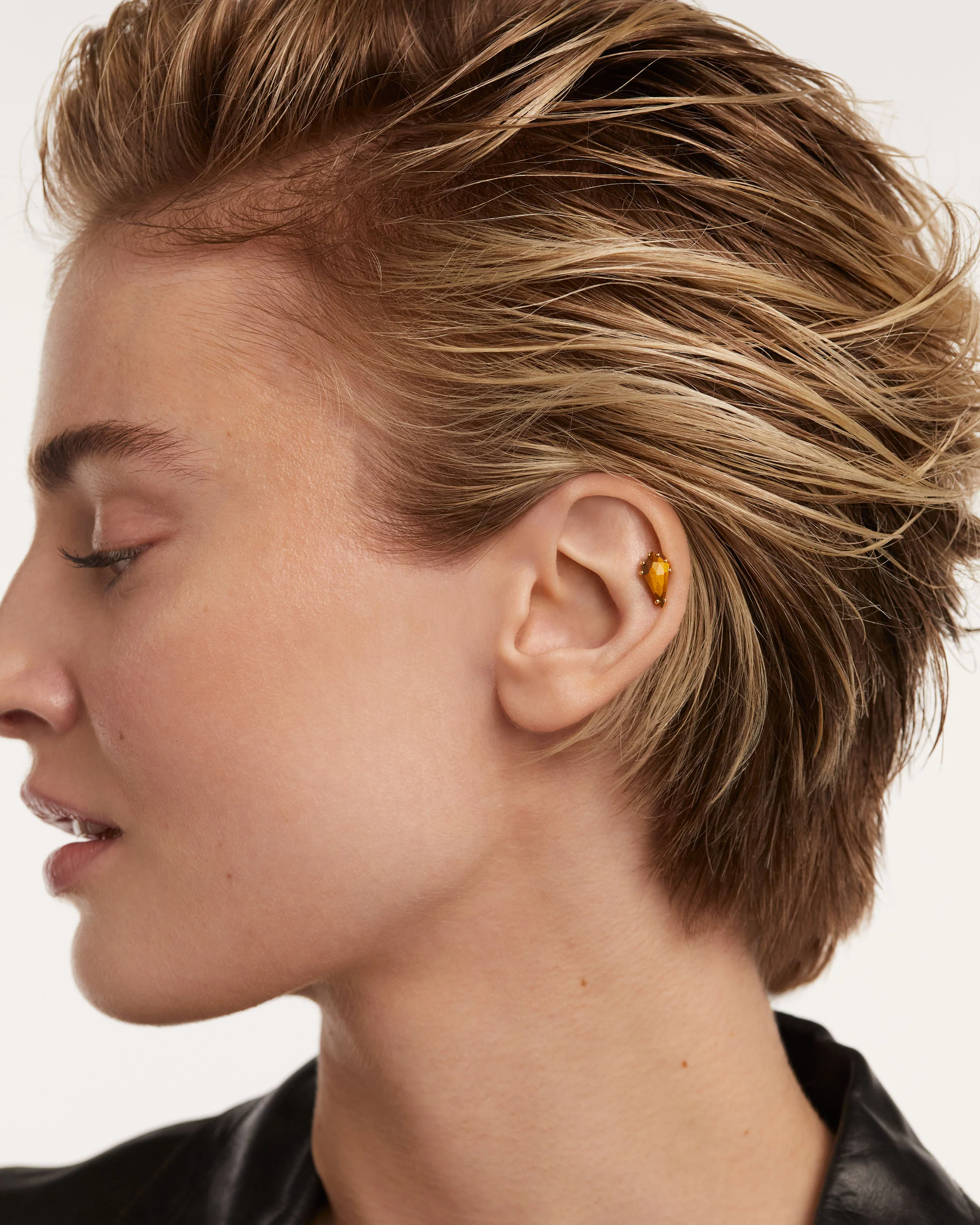 Akiro Tiger Eye Single Earring