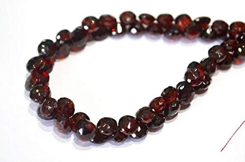 13 inch natural beads strand of 6x5-8x5mm faceted onion mozambique garnet gemstone briolletes beads for DIY jewelry - necklace, bracelet, earring, ring.