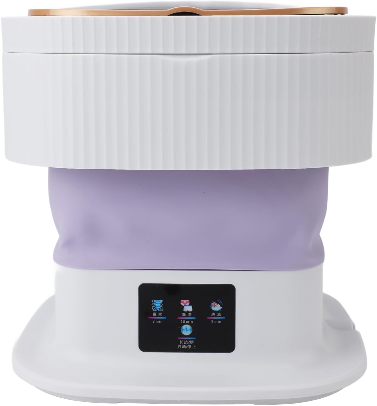 Portable Washing Machine 11.5L Large Capacity 3 Modes LCD Touch Screen Folding Mini Clothes Washer for Underwear Baby Clothes Socks (US Plug)