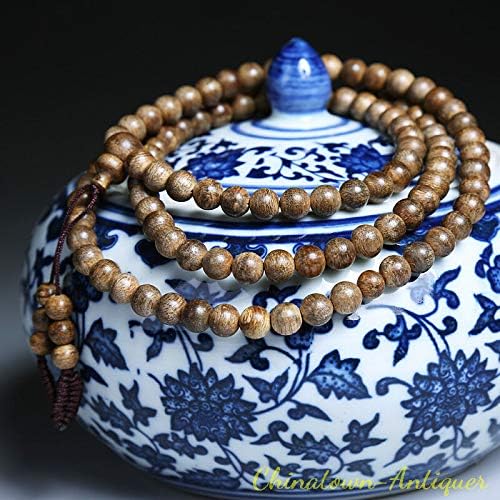 GLW Kalimantan Tarakan 6mm Wild Agarwood Aloewood Mala Meditation Prayer Beads#3033