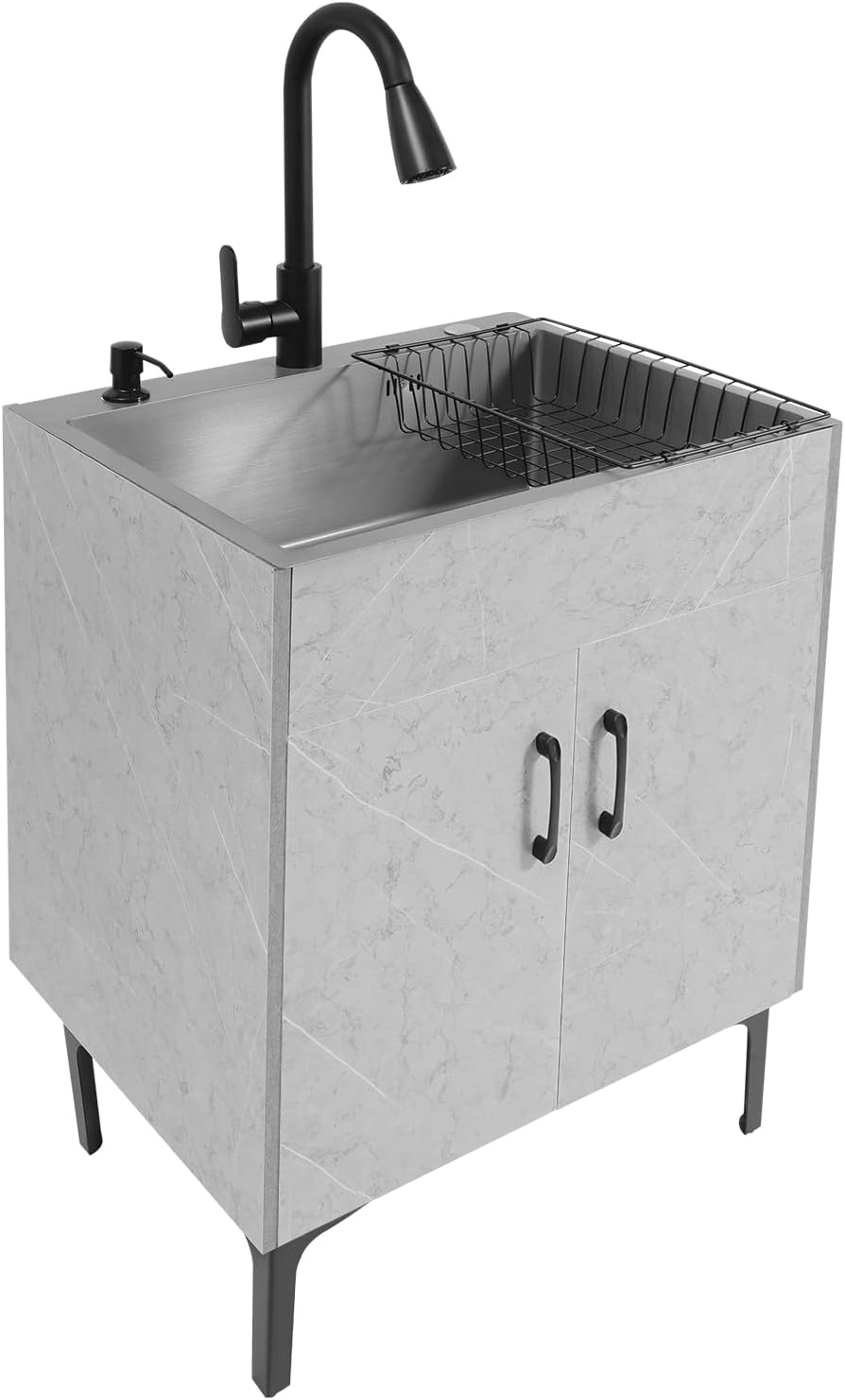Laundry Sink with Cabinet, 30