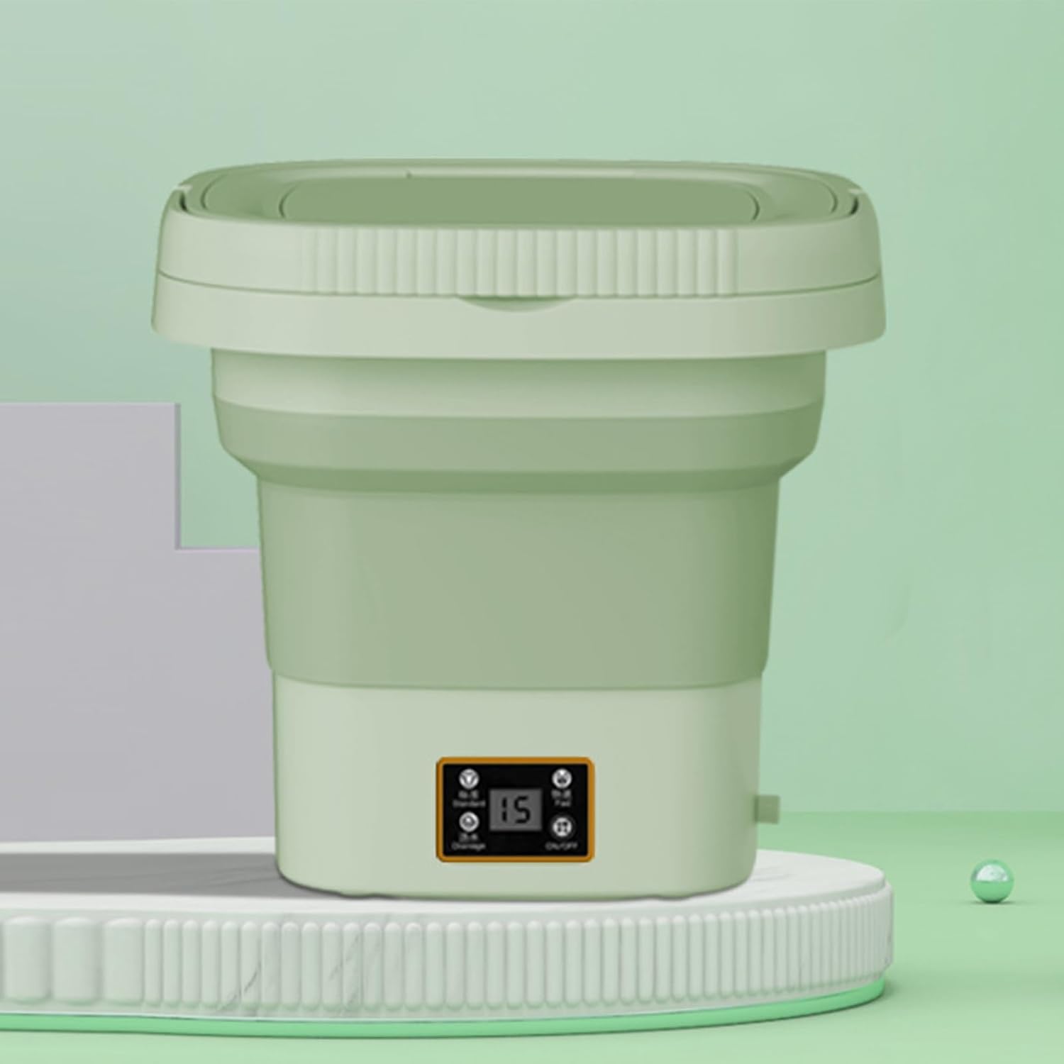 DELURA Portable Washing Machine,Foldable Mini Washing Machinefor Underwearor Small Items,Suitable for Apartments,Dormitories,Camping