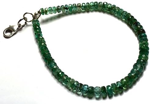1 Strand Natural 7 Inches Stands AAAA Gems Quality 100% Natural Emerald Transparent Faceted Roundels Beads Necklace 4 TO 6 MM