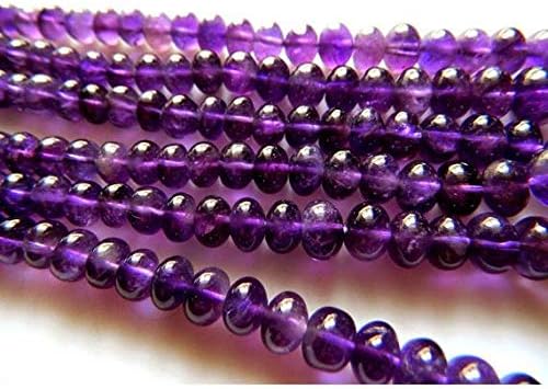 1 Strand Natural African Amethyst Rondelles, 6mm to 15mm Beads 16 Inch Code-HIGH-19401