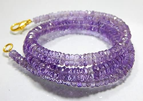 Pink Amethyst Faceted Tyre Beads Wheel Shape 4.5x9.mm 19